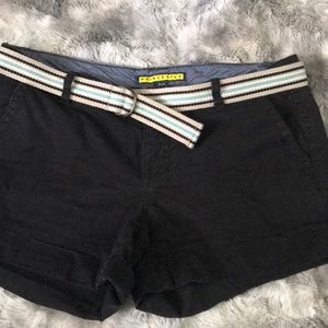 Black chino shorts